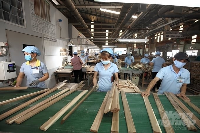 In fact, the export of wood and wood products has increased but is still not really positive when Vietnamese businesses have a relatively weak number of orders, and the operating capacity of domestic wood businesses only reaches about 50–70%. Photo: Tran Phi.