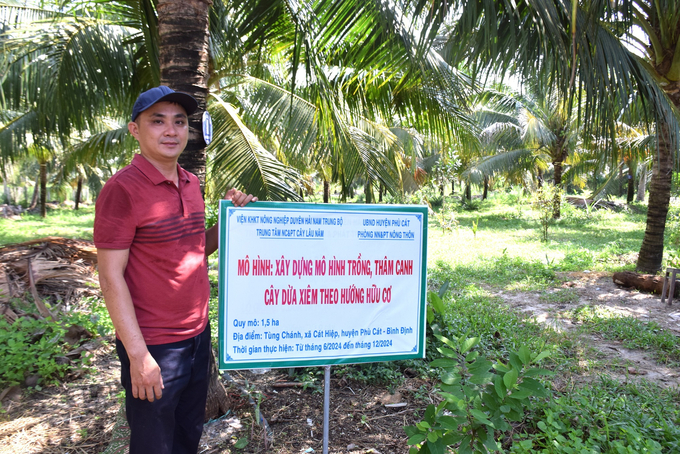 Luu Anh Vu's organic coconut farm. Photo: V.D.T.