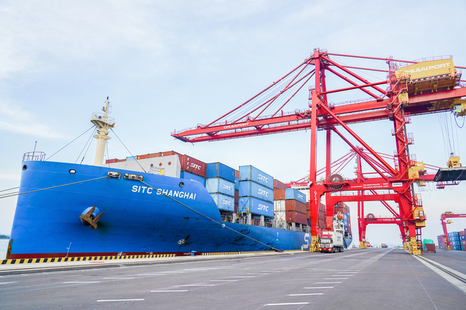 Cooperation with international shipping lines connects Vietnamese agricultural products to the global market. Photo: Thilogi.