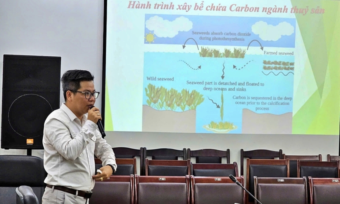 Mr. Dinh Xuan Lap: 'Seaweed farming creates an invaluable carbon sink'. Photo: Bao Thang.