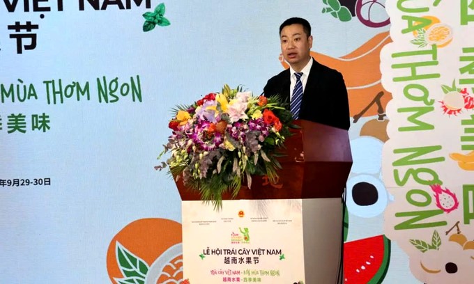 Mr. Truong Nguyet Lam, General Director of Tan Phat Dia Agricultural Products Distribution Center. Photo: Van Viet.