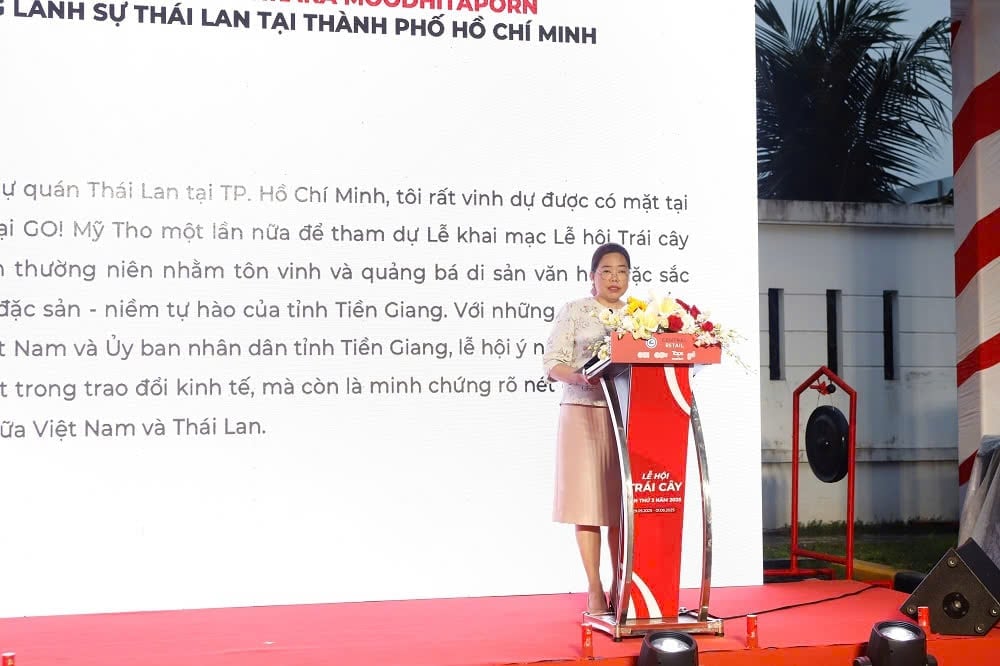  The speech was delivered by the Consul General of Thailand in Ho Chi Minh City. Photo: Minh Dam.