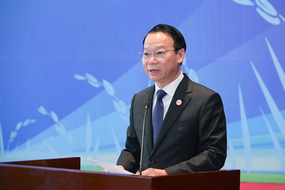 Minister Do Duc Duy speaks at the conference, representing the agricultural and environmental sector of Vietnam. Photo: Tung Dinh. Minister Do Duc Duy speaks at the conference, representing the agricultural and environmental sector of Vietnam. Photo: Tung Dinh.
