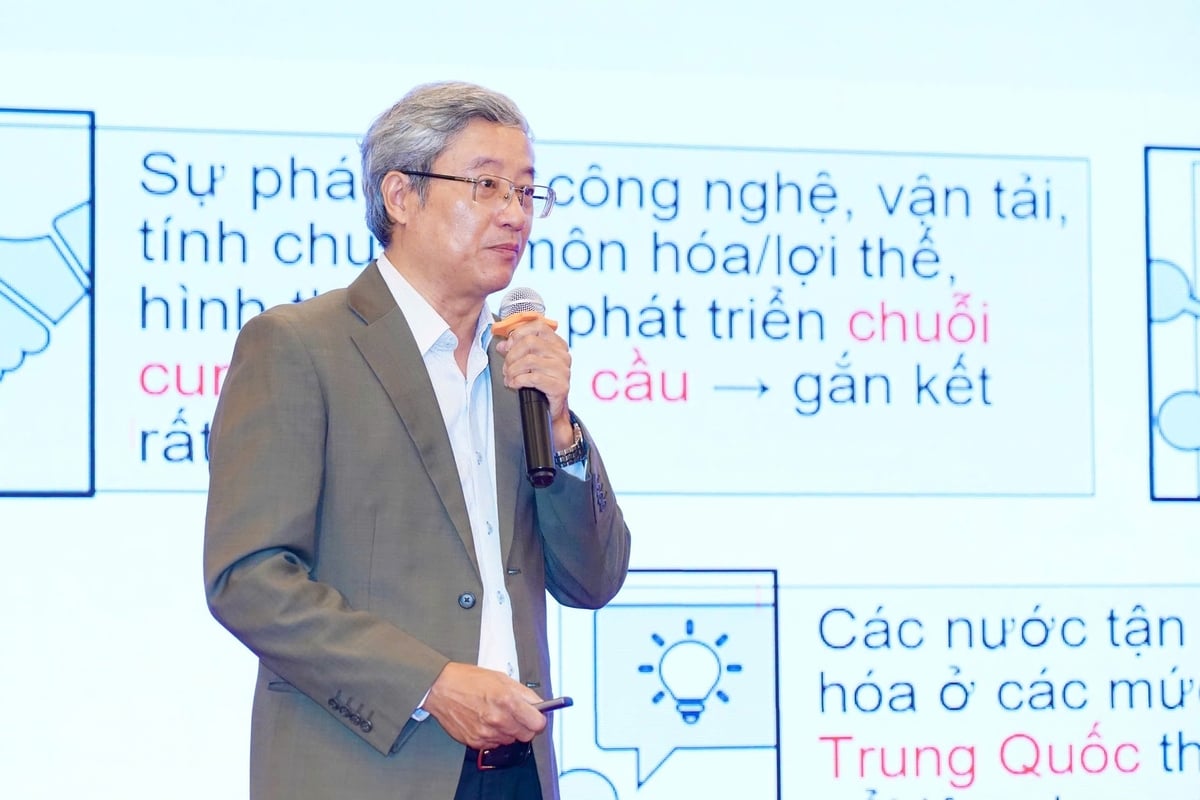 Mr. Pham Binh An, Deputy director of the Ho Chi Minh City Institute for Development Studies, delivers remarks at the forum. Photo: Hoang Hung. Mr. Pham Binh An, Deputy director of the Ho Chi Minh City Institute for Development Studies, delivers remarks at the forum. Photo: Hoang Hung.