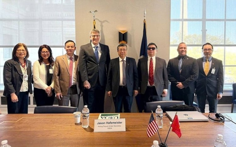 Deputy Minister Hoang Trung during his visit to the United States in April 2025. Photo: ICD.