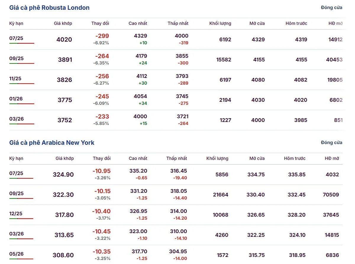 Latest update on Arabica and Robusta prices on June 19, 2025 Latest update on Arabica and Robusta prices on June 19, 2025