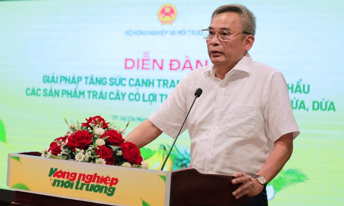 Mr. Nguyen Nhu Cuong: To date, durian has been the sole fruit product in the billion-dollar export division. Photo: Nguyen Thuy. Mr. Nguyen Nhu Cuong: To date, durian has been the sole fruit product in the billion-dollar export division. Photo: Nguyen Thuy.