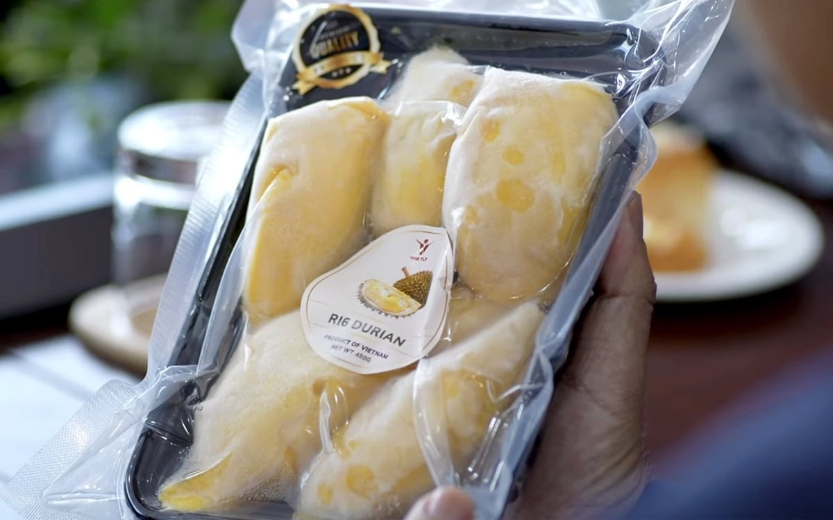 Frozen durian exports of Vina T&T. Fresh durian exports reached 156,000 tons, worth 513 million USD in August 2025. Photo: Son Trang. Frozen durian exports of Vina T&T. Fresh durian exports reached 156,000 tons, worth 513 million USD in August 2025. Photo: Son Trang.