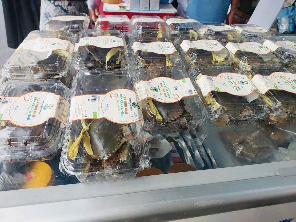 An opportunity to affirm the position of Ca Mau crab in the international market. Photo: Trong Linh.