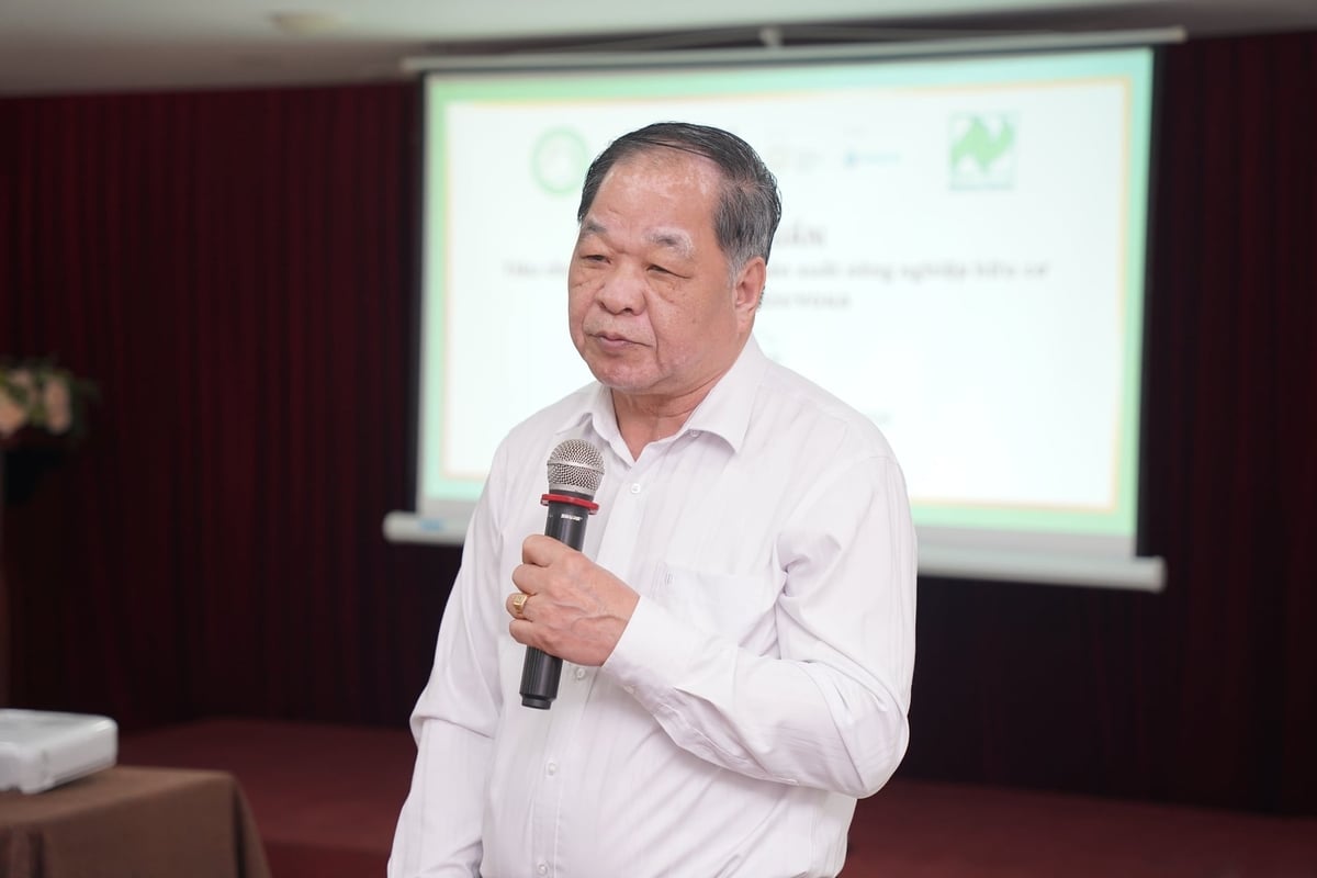 DSc. Ha Phuc Mich, Chairman of VOAA, said that the association’s development of its own standard had been nurtured for many years, stemming from the need for a practical tool that producers, cooperatives, and businesses could adopt to ensure transparency in production. Photo: Hong Tham.