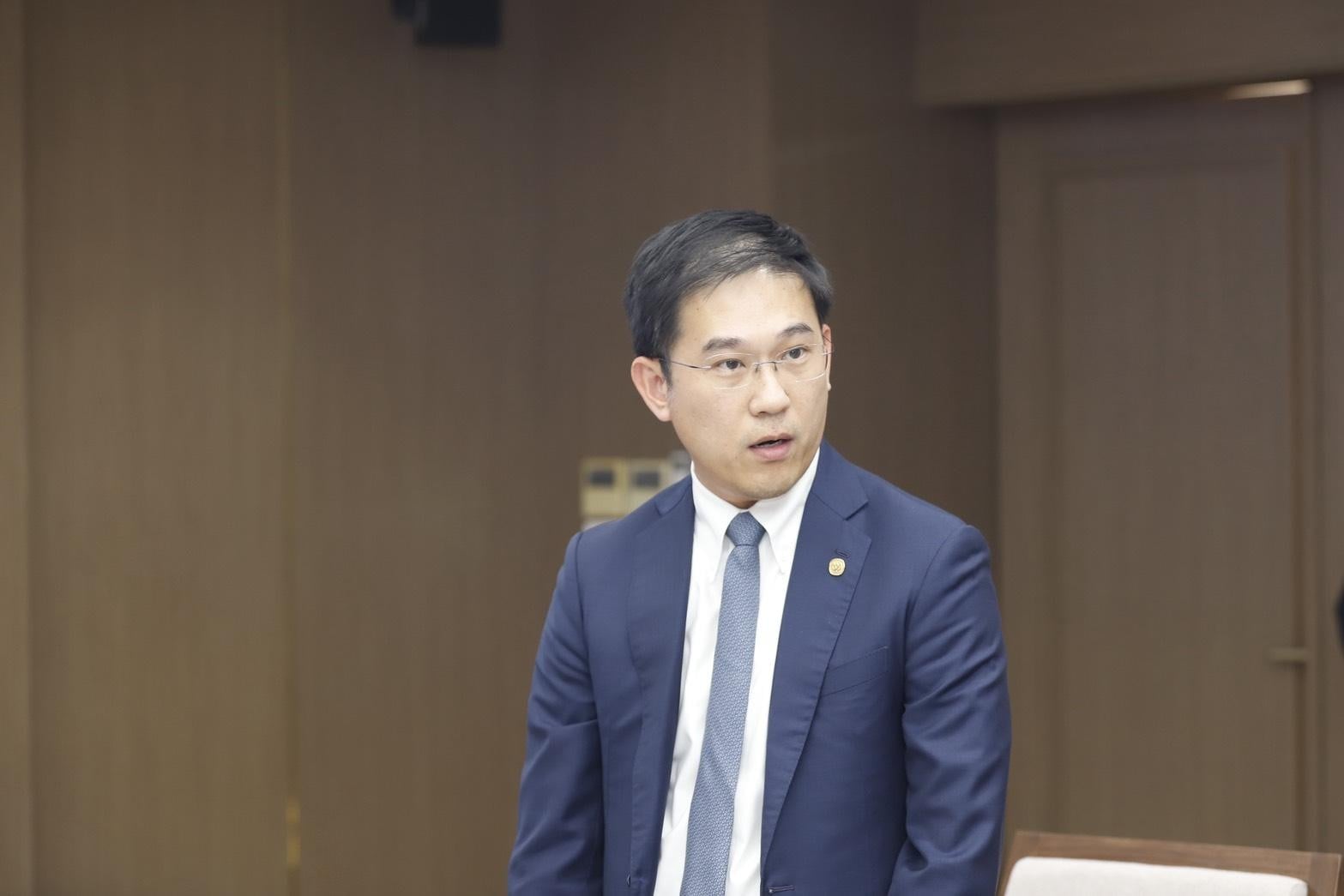 Pawalit Ua-Amornwanit, CEO of C.P. Vietnam, speaks at the ceremony announcing the opening of the market for processed poultry products between Vietnam and South Korea. Photo: Khuong Trung.