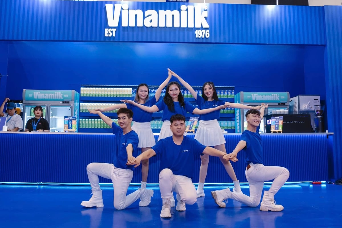 Image of the Vinamilk booth at the fourth International Exhibition on Dairy and Dairy Products in Vietnam (Vietnam Dairy 2024). Photo: Vinamilk.