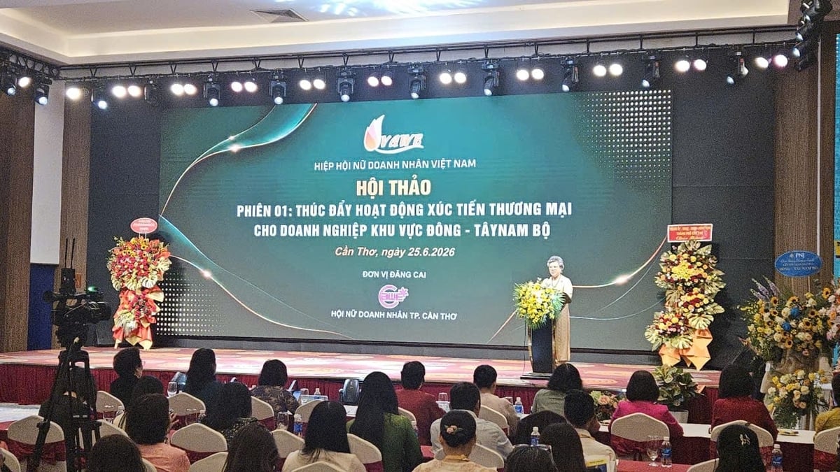 The seminar 'Promoting Regional Linkages - Expanding Business Connectivity and Advancing Sustainable Development in the Eastern and Western Southern Regions and Across Viet Nam' attracted strong participation from women entrepreneurs, businesses, experts, and representatives of business associations nationwide. Photo: Van Vu.
